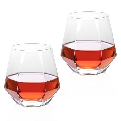 Hexagonal Whiskey Glass 13.53 oz (2 Count)