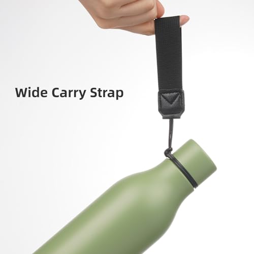 18 oz Insulated Stainless Steel Metal Water Bottle with Strap
