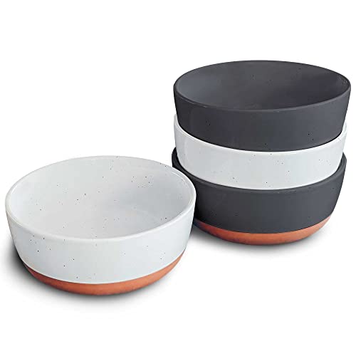 Mora Ceramic Flat Bowls Set of 4
