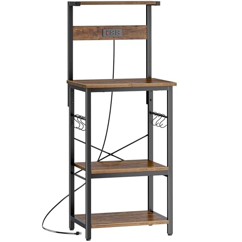 4 Tier Bakers Rack with Power Outlets