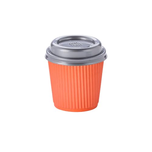 Ripple Wall Coffee Cups 500 Count 4 Ounce Insulated Tangerine Orange Paper Cups