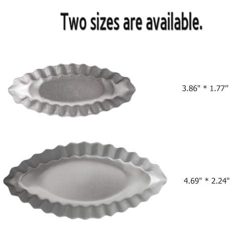 Aluminum Boat Tart Pan Fluted Oval Baking Mold (10 Count)