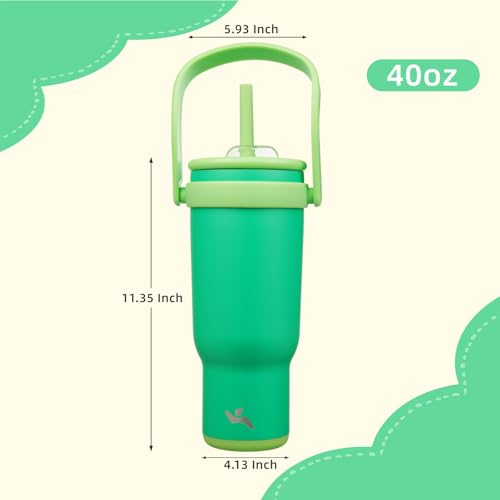 40 oz Tumbler with Handle and Straw