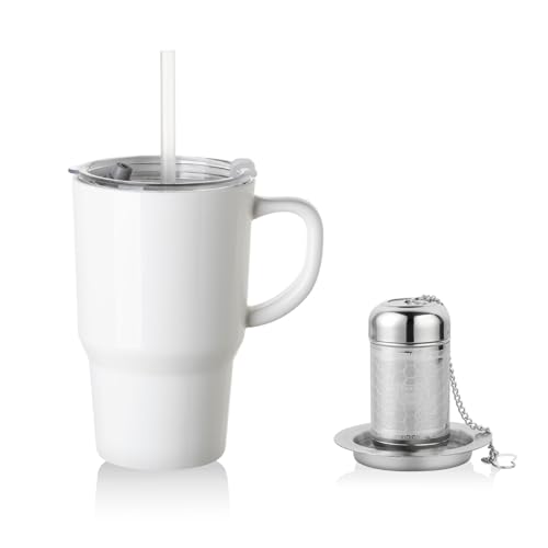 Sweejar Ceramic Tea Cup with Lid