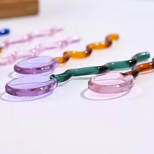 5 Pieces Glass Spoons (5 Count)