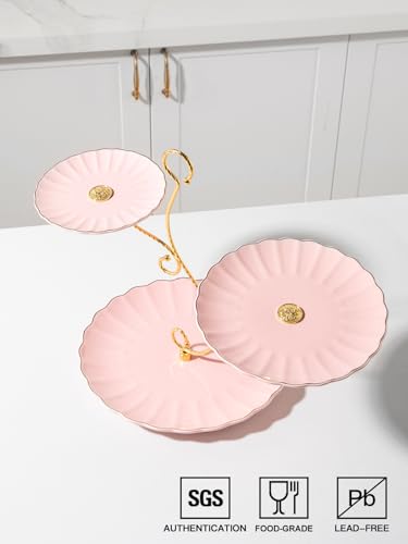 Sweejar 3 Tier Ceramic Cake Stand Wedding