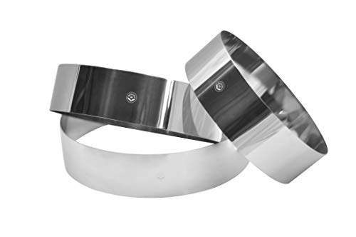 NewlineNY Stainless Steel Cake Mousse Rings for creating Round Appetizers