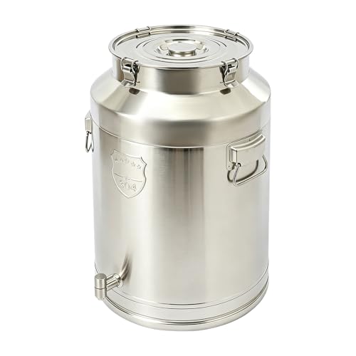 76L 20Gal 304 Stainless Steel Milk Can with Spigot
