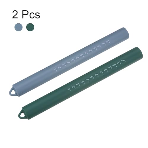 2pcs Silicone Rolling Pin 10" Stainless Silicone Surface Non (2 Count)
