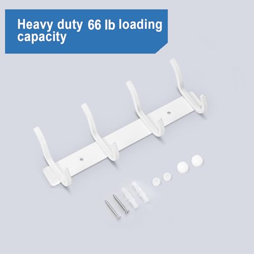 White Coat Rack Wall Mount (2 Count)