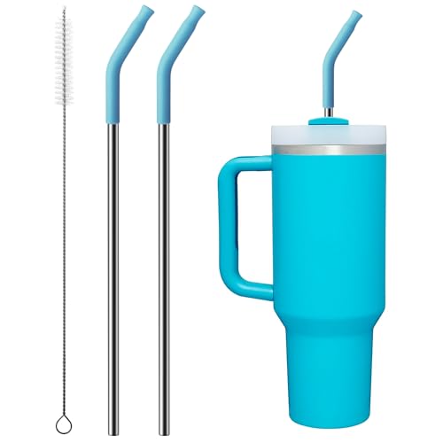 2 Pcs Stainless Steel Straws for 40 oz Stanley Tumbler