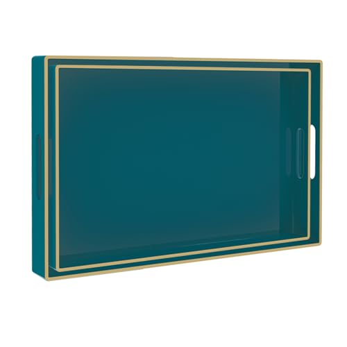 Green Serving Tray with Handles