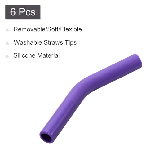6Pcs Silicone Straw Tips (6 Count)