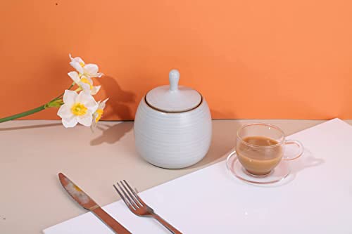 Kitchen Canisters Retro Ceramic Jar with Airtight Lid White