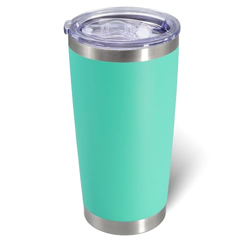 20oz Tumbler with Lid Stainless Steel Tumblers Insulated Mug Light Blue 1P