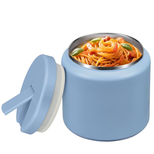 26oz Soup Thermo for Hot Food Kids with Buckle Lid Insulated Vacuum Food Jar Wide Mouth Leakproof Stainless Steel Lunch Container