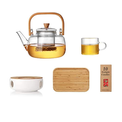 High Temperature Resistant Glass Teapot Electric Pottery Stove Small Single Brewing Tea Set Flower Tea Tea Set Kettle