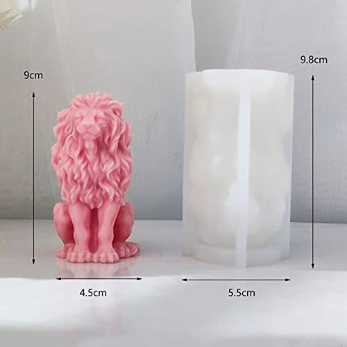 3D Lion Candle Animal Resin Mold
