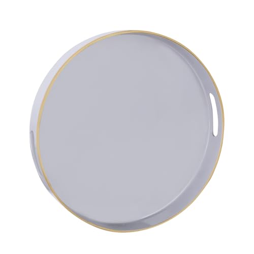 13" Gray Decorative Tray