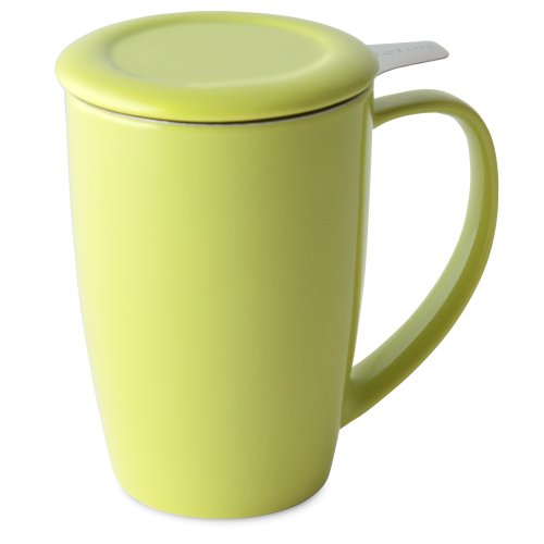 Curve Tall Tea Mug with Infuser and Lid 15 ounces