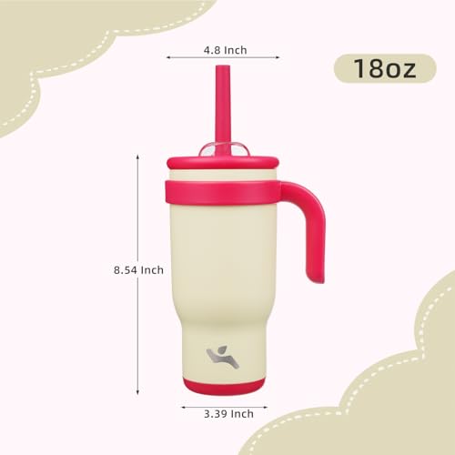 18 oz Tumbler with Handle and Straw