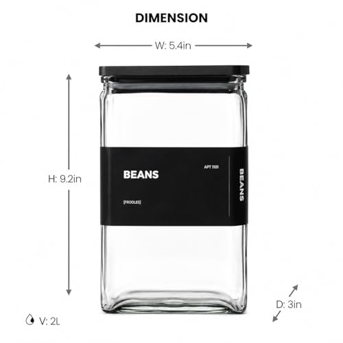 Glass Storage Jars with Bamboo Lid