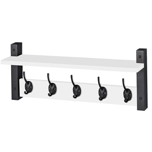 Coat Rack Wall Mount with Shelf