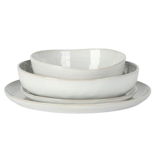 Auckland Blue Swirl Stoneware Reactive Glaze 16 Piece