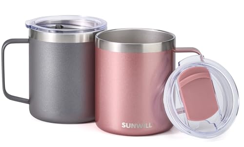 Travel Coffee Mug with Lid (2 Count)