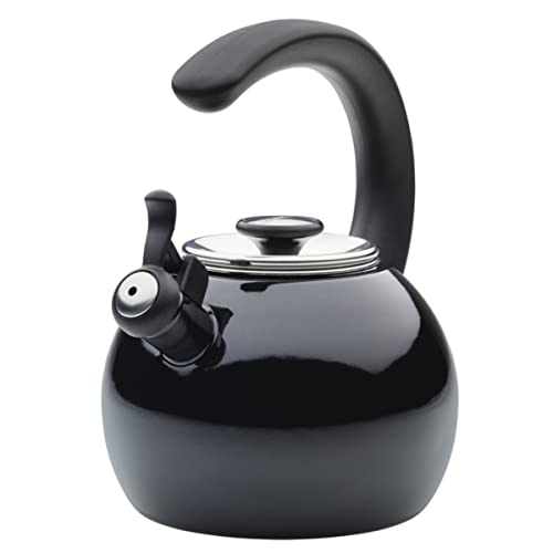 Enamel on Steel Whistling Induction Teakettle