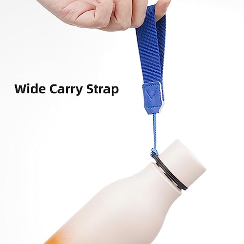 18 oz Insulated Stainless Steel Metal Water Bottle with Strap