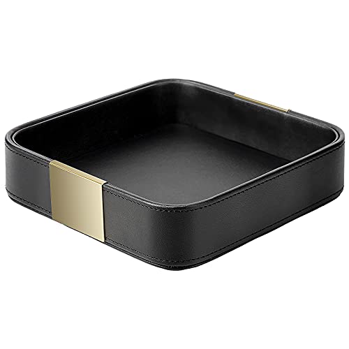 Leather Tray Desktop Storage