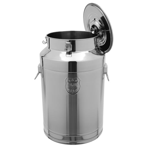 11.81in Thickened Stainless Steel Milk Can Large Liquid Container Storage