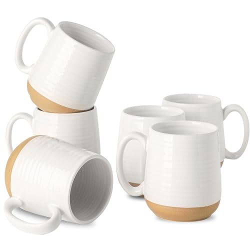 Porcelain Coffee Mugs Set of 6 (6 Count)