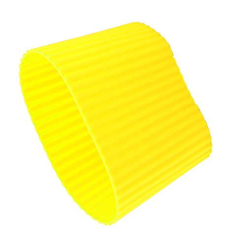 Silicone Nonslip Glass Bottle Mug Cup Sleeve Protector Cover Yellow