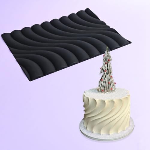 Fondant Silicone Mold for Cake Decoration Cake Border Downsand Pattern Impression Mat Fondant Embossing Stencil for DIY Cookies