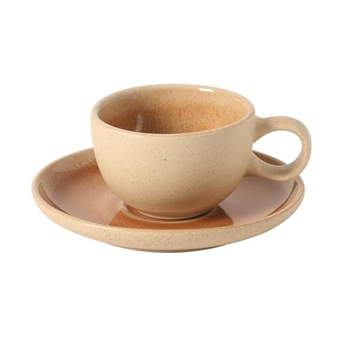 Manila Bay 8 Piece Stoneware 5 oz Cup and Saucer Set