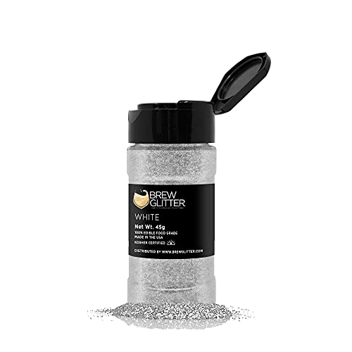 White BREW GLITTER Edible Glitter For Drinks