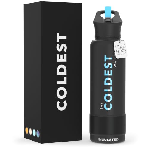 Coldest Insulated Water Bottle with Straw Lid