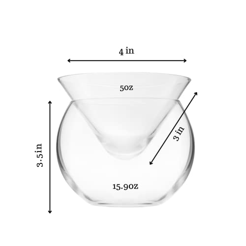 Stemless Martini Glasses with Chiller (2 Count)