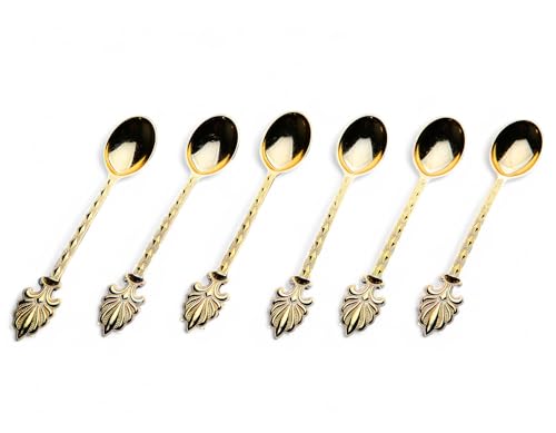Decorative Zamac Tea Spoons Set (6 Count)