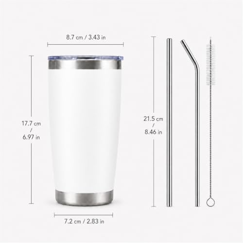 20oz Stainless Steel Insulated Tumblers Bulk (8 Count)