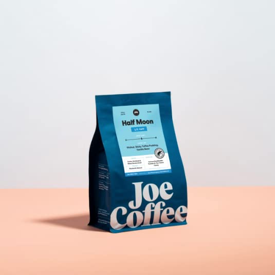 NYC Roaster), Half Moon Half Caffeinated Ground Specialty Coffee, 12 oz Bag, Rainforest Alliance Certified, Kosher, Climate Friendly (12 Ounce)
