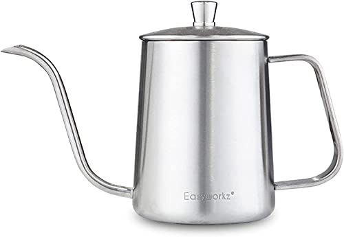 Gage Gooseneck Pour Over Coffee Kettle 20 oz Stainless Steel Hand Drip Long Narrow Spout