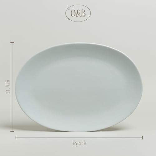 over&back Coupe Stoneware Serving Platter