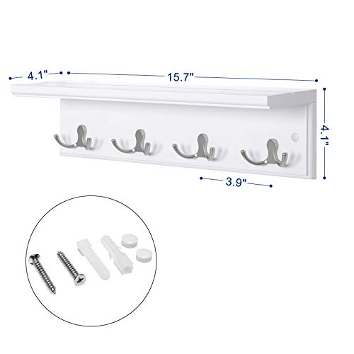 Wall Mounted Coat Rack with Shelf