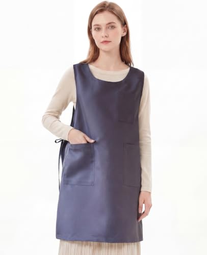 Unisex Cobbler Apron with 3 Deep Pockets Smock Vest Apron