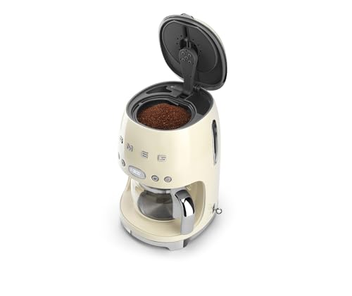 50's Retro Style Aesthetic Drip Coffee Machine with 10 Cup Glass Carafe