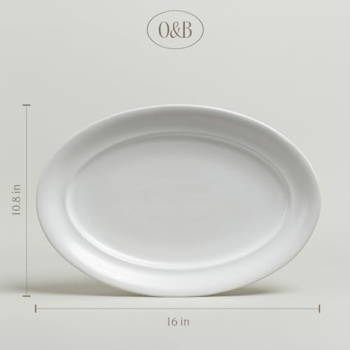 over&back Rim Stoneware Serving Platter