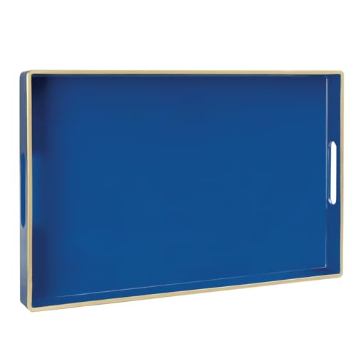 Navy Blue Serving Tray with Handles